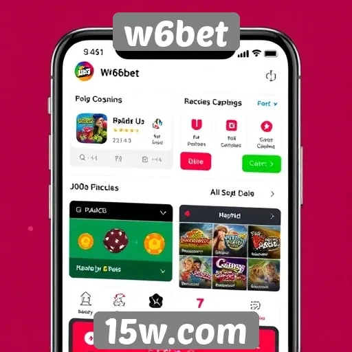 Interface do W6bet é otimizada para mobile
